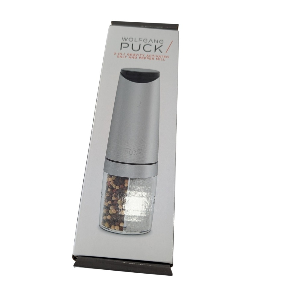 Wolfgang Puck 2-in-1 Gravity Activated Salt and Pepper Mill SWPITSM26 Stainless